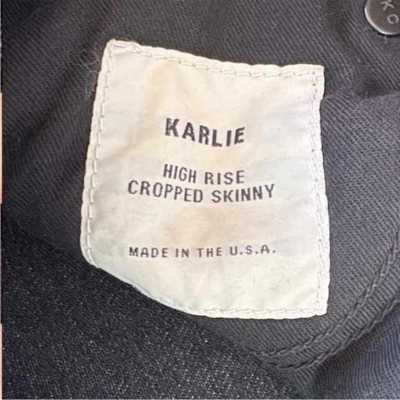 EUC Baldwin BLDWN Black Paint
Splatter Karlie High Rise Crop Skinny Jeans 25 - Picture 6 of 10